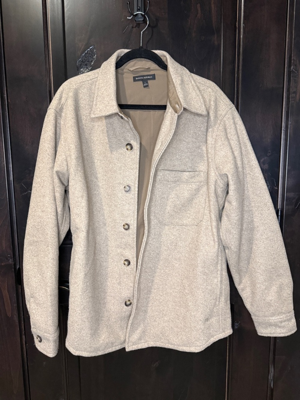 Banana Republic Beige Button Front Jacket